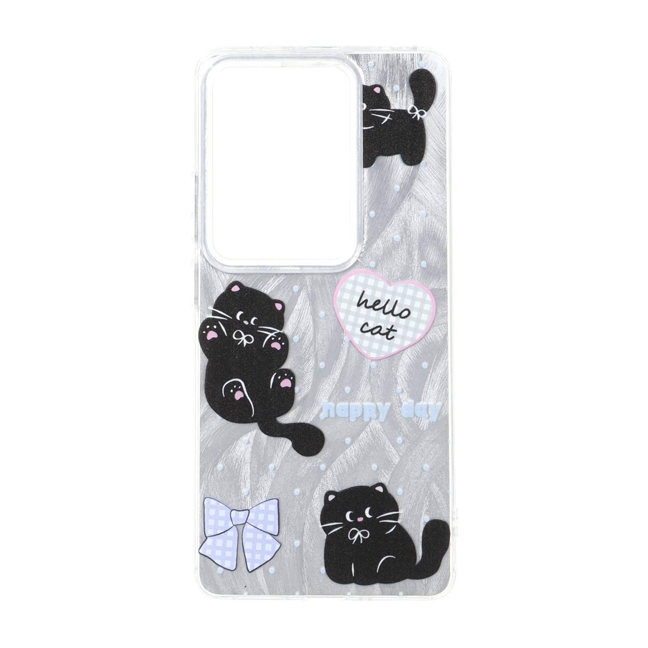 قاب طرح گربه فانتزی Hello Cat دور ژله ای مناسب برای شیائومی ردمی نوت 14 اس و ردمی نوت 13 پرو 4 جی و پوکو ام 6 پرو 4 جی