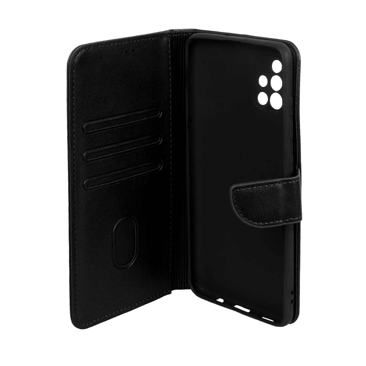 کیف چرمی مگنتی محافظ لنزدار مناسب برای سامسونگ گلکسی A51 و M40s - مشکی