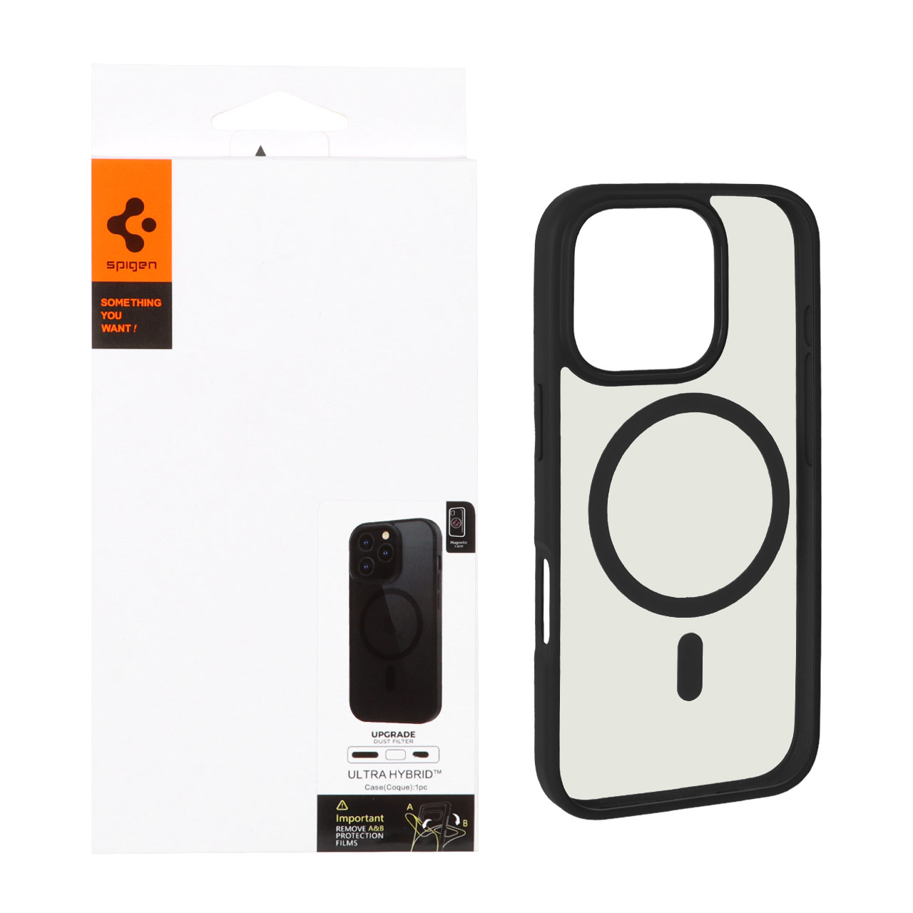 قاب اورجینال مگ‌سیف Spigen Ultra Hybrid با توری اسپیکر فلزی مناسب برای آیفون 16 پرو