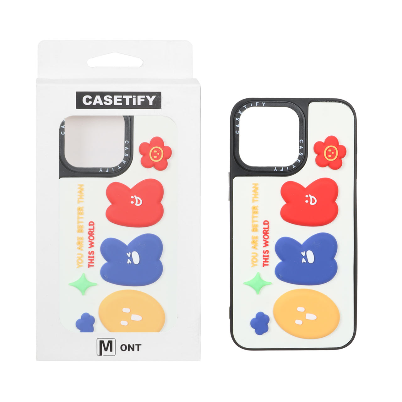 قاب طرح برجسته فانتزی با ایموجی‌های شاد Casetify مناسب برای آیفون 15 پرو مکس