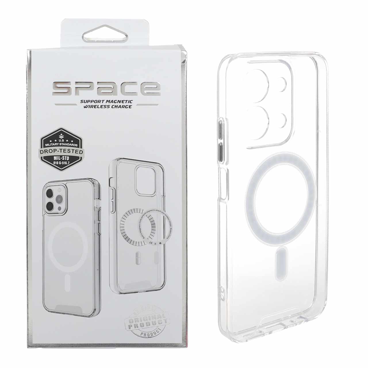 قاب اورجینال Space شفاف مگ‌سیف مناسب برای شیائومی ردمی 15C و پوکو C85