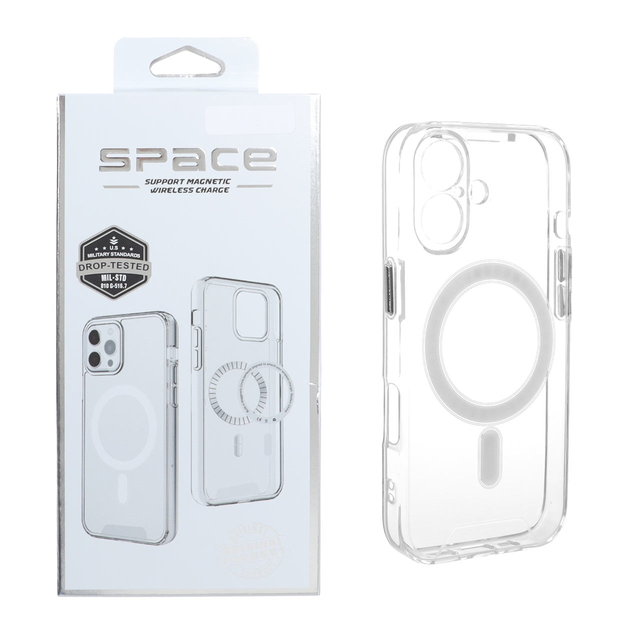 قاب اورجینال شفاف مگ سیف Space مخصوص iPhone 17 (پک کامل)