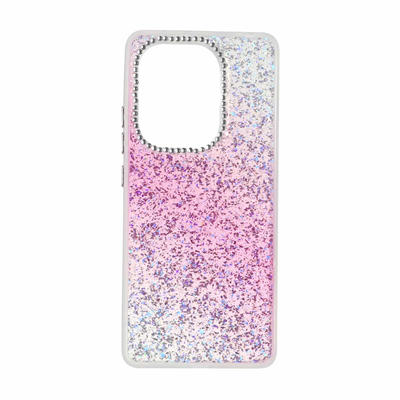 قاب اکلیلی دور مات نگین دار سرخابی مناسب برای شیائومی ردمی نوت 14 اس / ردمی نوت 13 پرو 4G / پوکو ام 6 پرو 4G