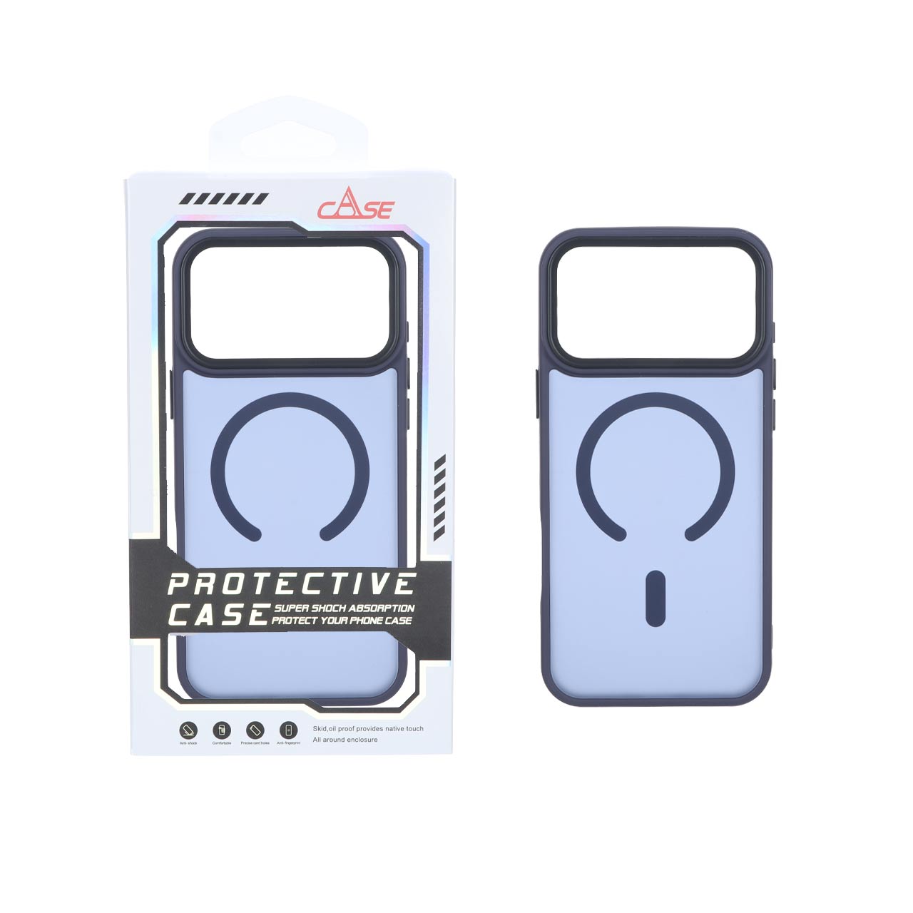 قاب اورجینال Protective Case مات MagSafe بلک لنز Apple iPhone 17 Pro / iPhone 18 Pro - سرمه ای (پک دار)