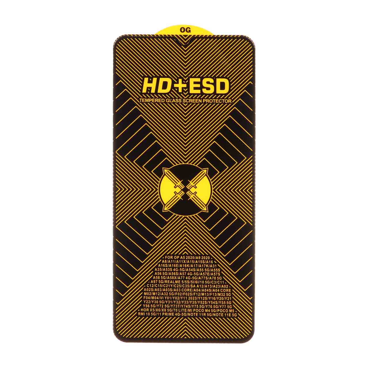 محافظ صفحه نمایش شیشه ای مشکی Full Cover OG HD Plus ESD مدل Samsung A12 /A02 / A02S/ A03 / A03S / A03 CORE / A04 / A04S / A04E / A13 / A23 / A32 5G / M02 / M02S / M04 / M12 / M13 / M23 / M32 5G / M33 5G / F12 / F13 / F23