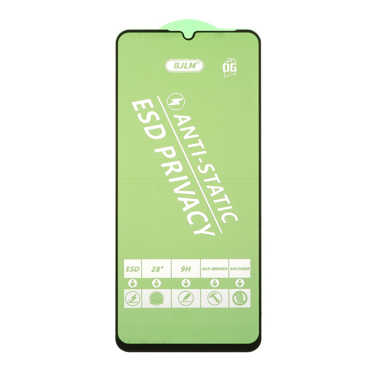 محافظ صفحه نمایش شیشه‌ای Full Cover OG Privacy Anti-Static مناسب برای Xiaomi Redmi 14C / Poco C75 / Poco C71 / Redmi A5 / Redmi A3 Pro / Redmi A4