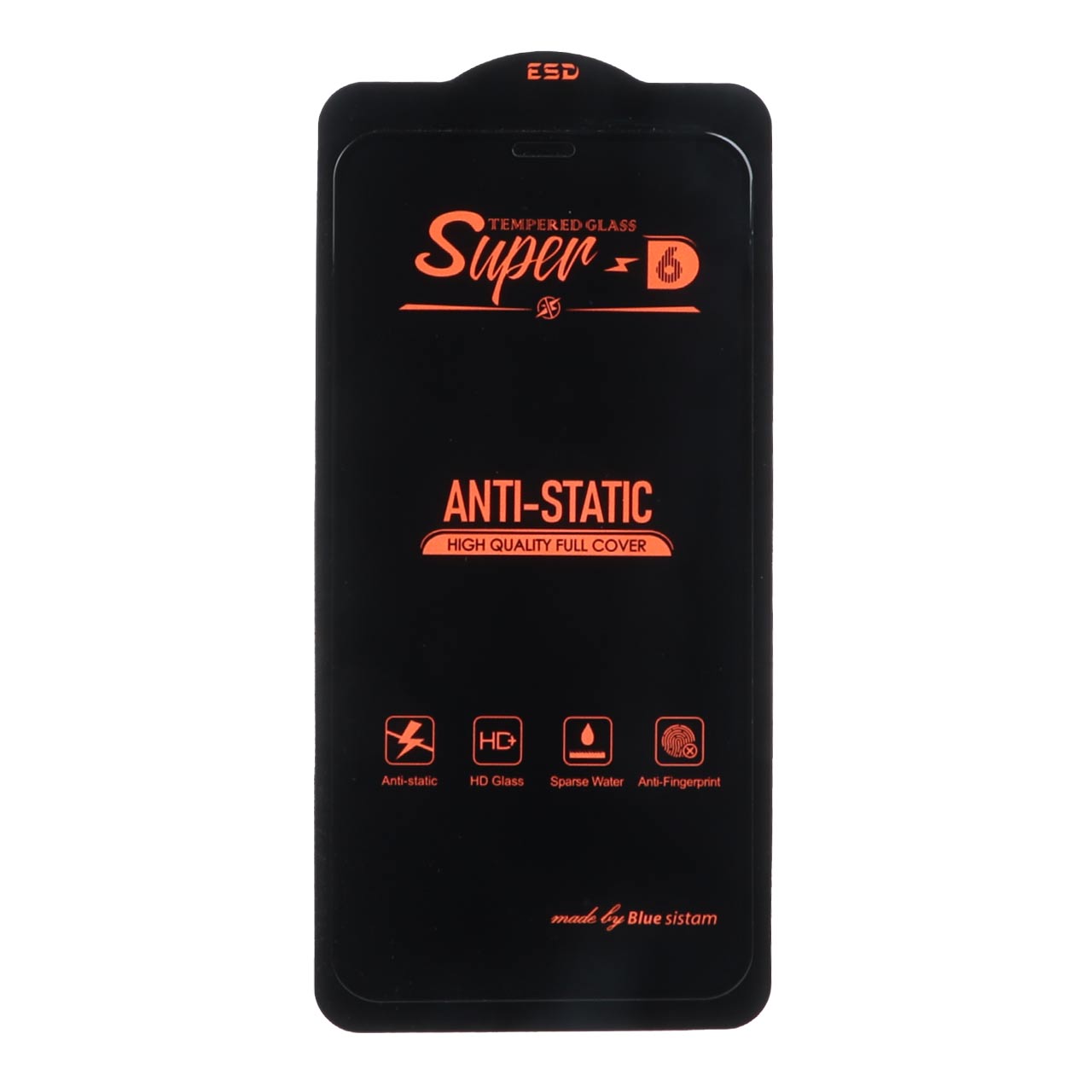 محافظ صفحه نمایش شیشه‌ای Full Cover Super D 6 - ESD مناسب برای آیفون X، آیفون XS و آیفون 11 پرو
