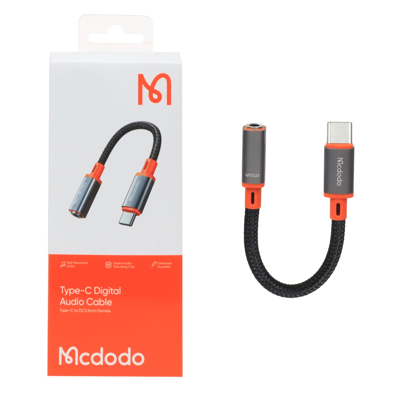 کابل تبدیل Type-C به جک 3.5 میلی متری Mcdodo مدل CA-7561 مشکی