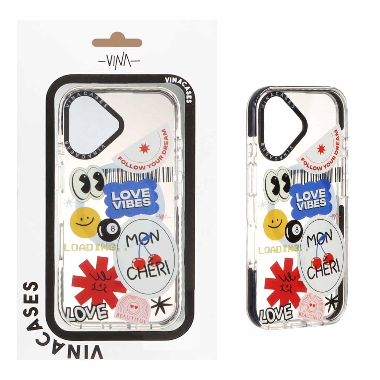 قاب اورجینال Vina شفاف Magsafe طرح دار Apple iPhone 16 - کد 338