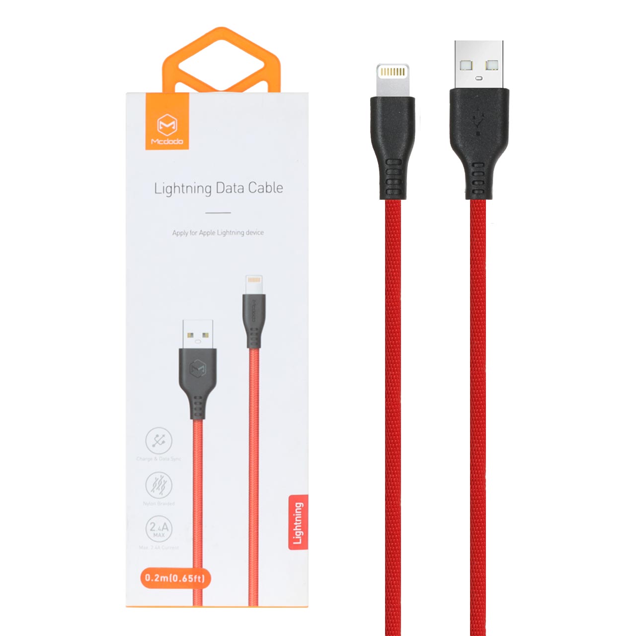 کابل شارژ فست پاوربانک آیفون Mcdodo مدل CA-5155 - قرمز