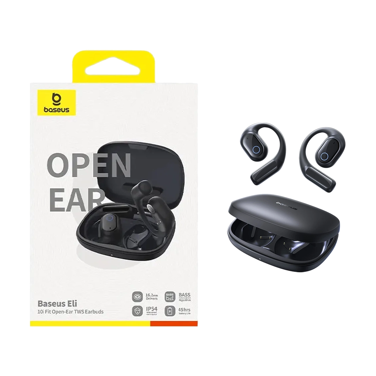 هندزفری بلوتوثی Baseus مدل Eli 10i - ایرفون بی‌سیم Open-Ear مشکی با گارانتی