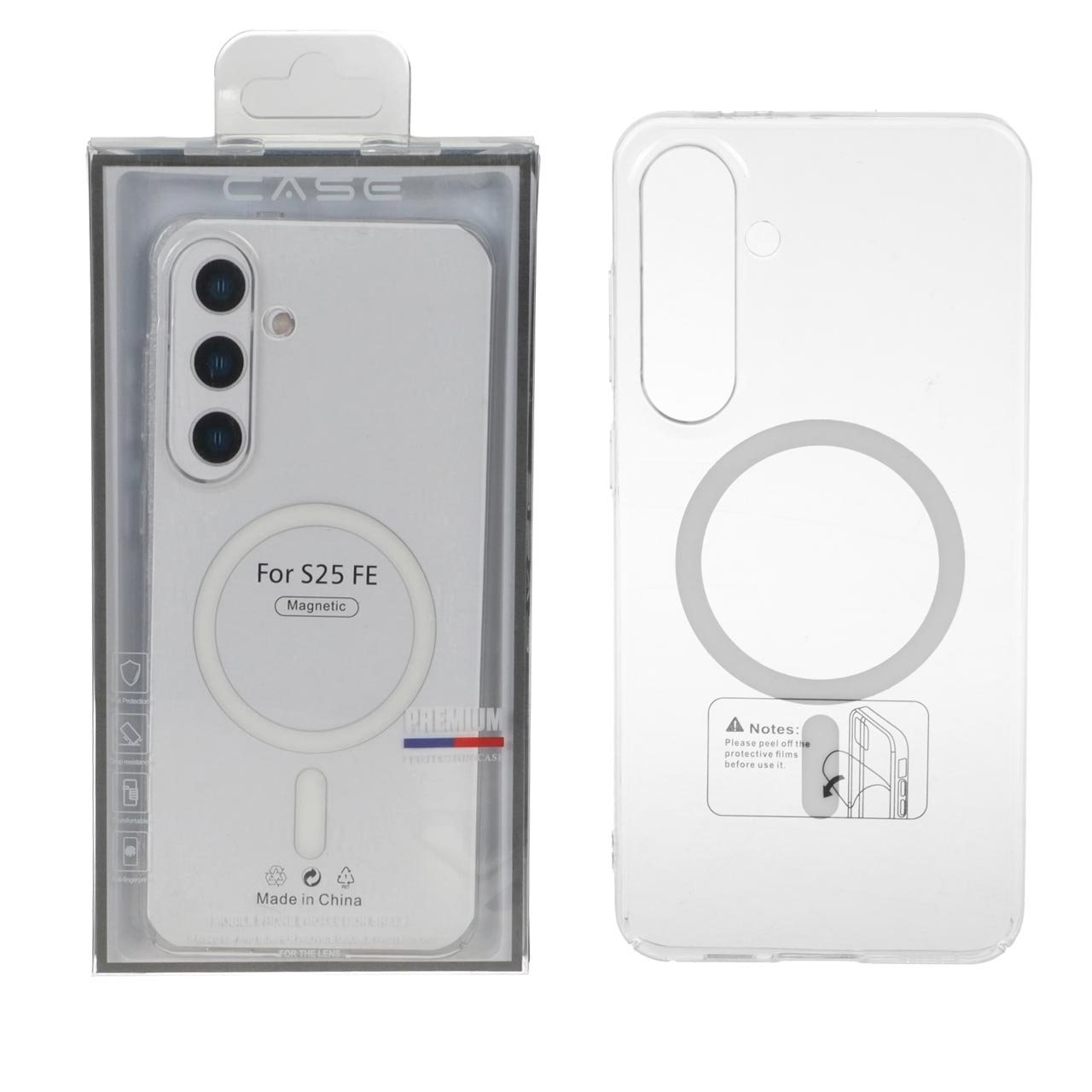 قاب کریستالی MagSafe شفاف Premium مناسب برای سامسونگ گلکسی S25 FE
