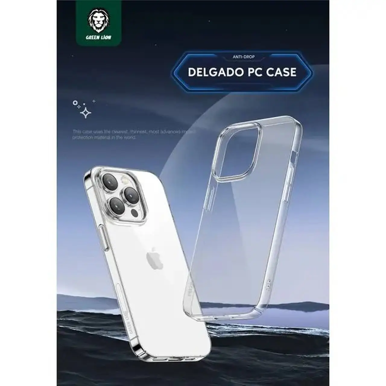 قاب اورجینال Green Lion شفاف Delgado Pc Case برای Apple iPhone 17 Air