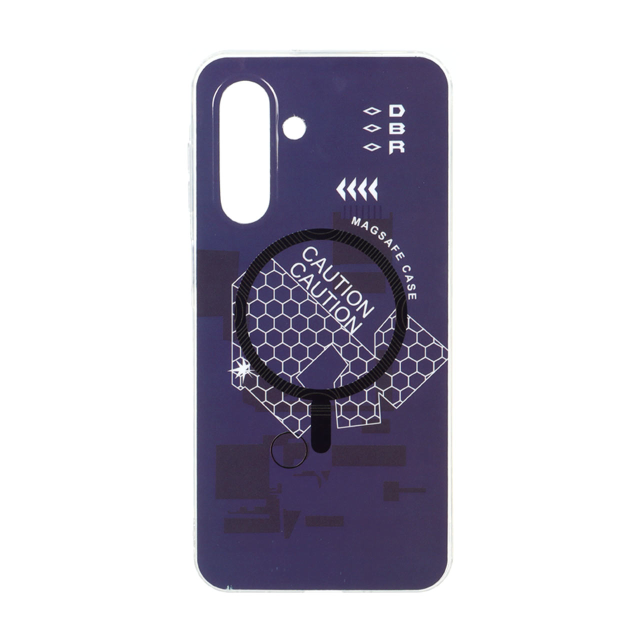 قاب طرح Magsafe Caution دور ژله ای پشت براق مناسب برای سامسونگ گلکسی A17 / A26