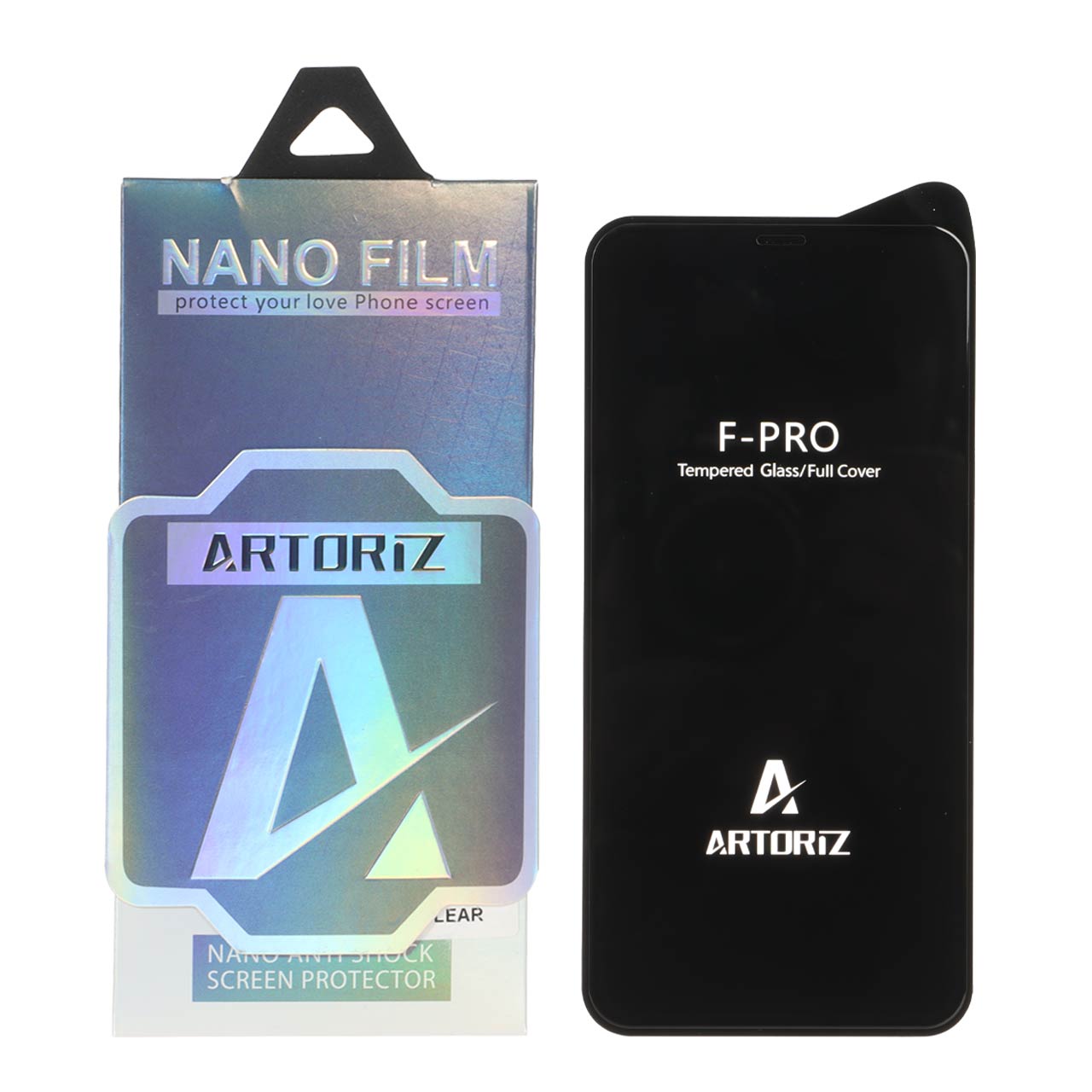 محافظ صفحه نمایش شیشه‌ای فول کاور Artoriz مدل F-PRO مناسب برای آیفون 11 پرو مکس، آیفون ایکس اس مکس و آیفون ایکس مکس