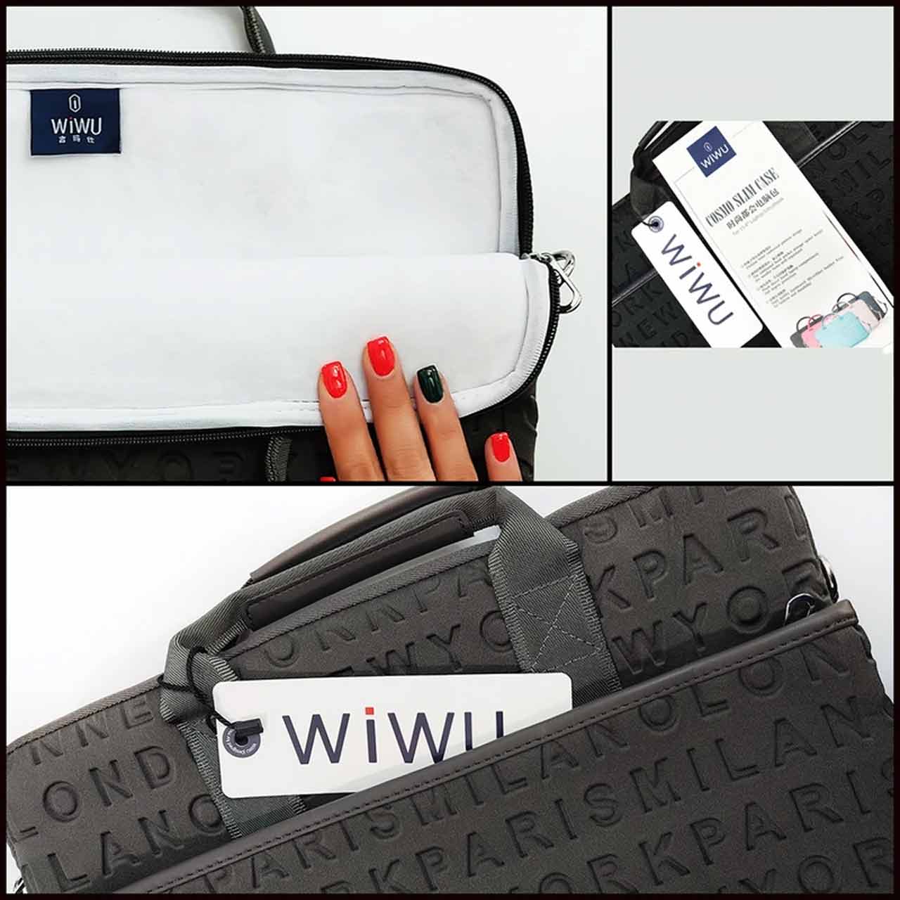 کیف لپ تاپ 15.4 اینچی Wiwu مدل Vogue Laptop Bag - خاکستری