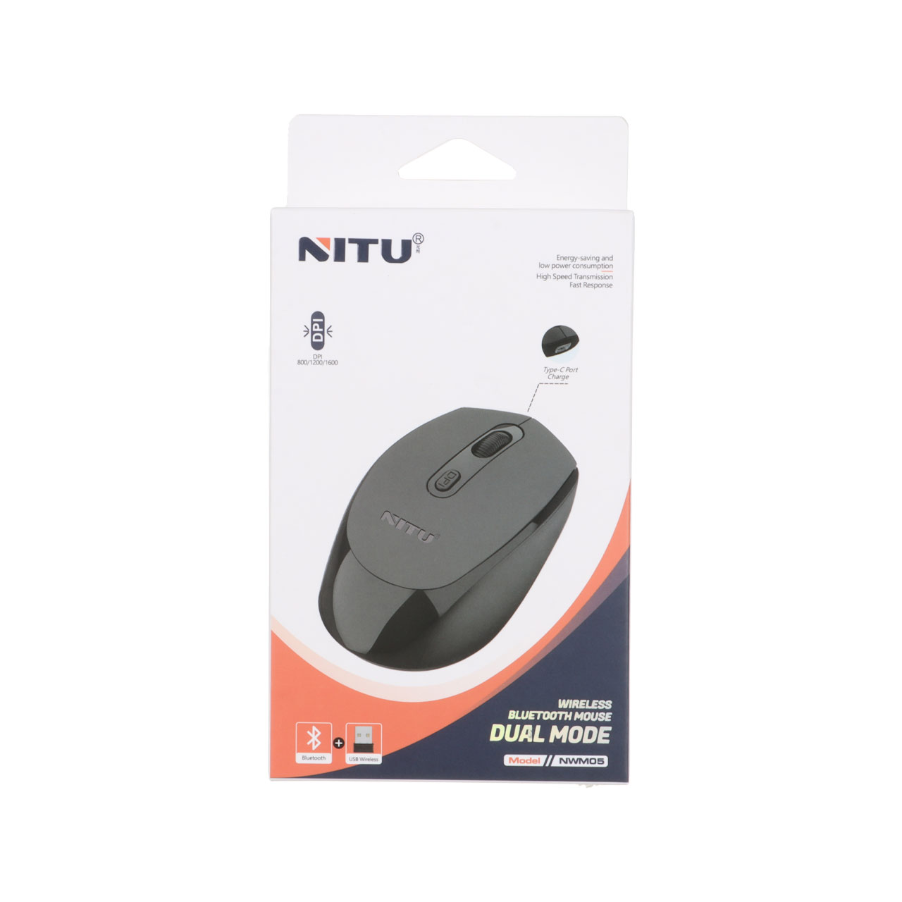 ماوس بی سیم Nitu مدل NWM05 مشکی با دانگل USB