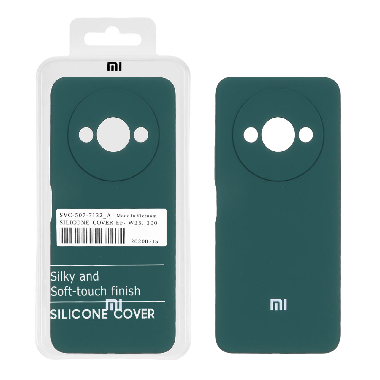 قاب سیلیکونی پاک کنی اورجینال درجه یک Xiaomi Redmi A3 / A3x / Poco C61 - سبز (پک دار)