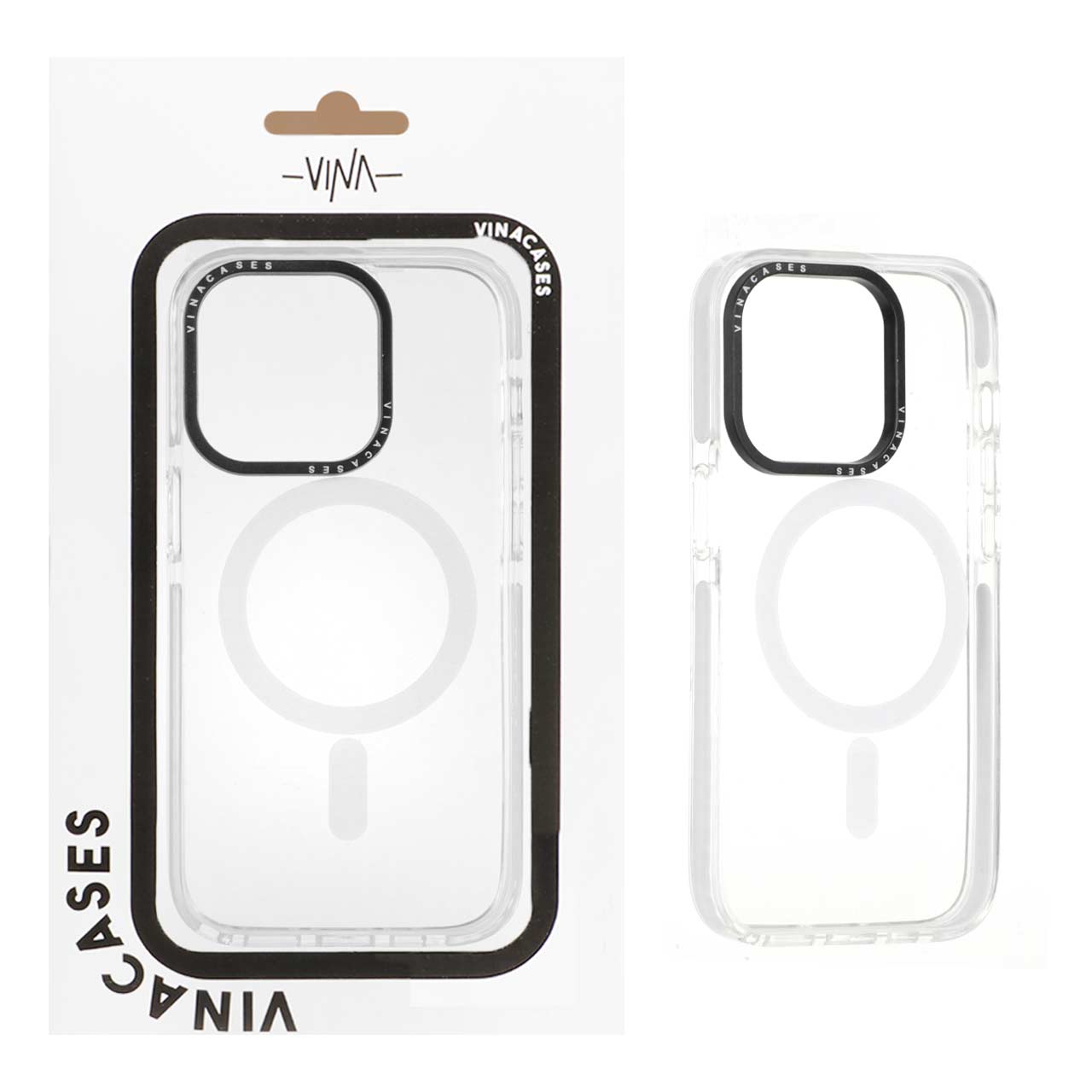 قاب اورجینال Vina شفاف Magsafe مدل Apple iPhone 14 Pro - سفید (پک دار) - VIN