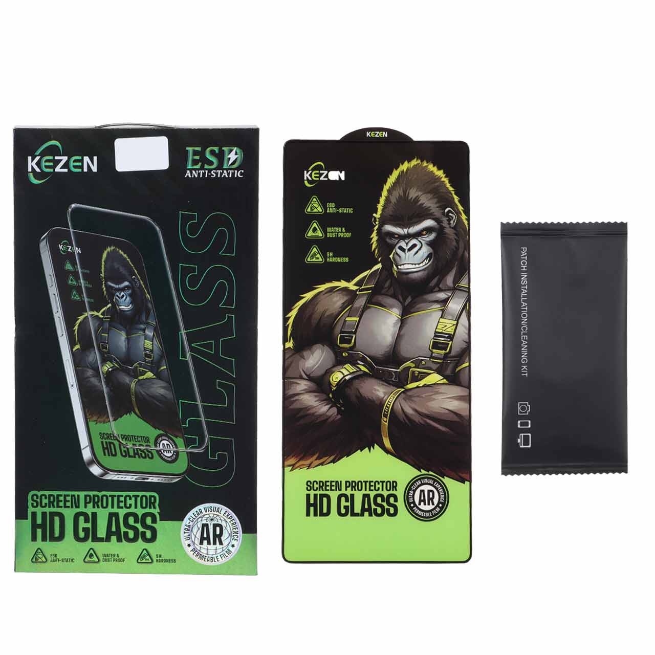 محافظ صفحه نمایش شیشه‌ای فول کاور Kezen Anti Static ESD مناسب برای سامسونگ گلکسی S25 اولترا