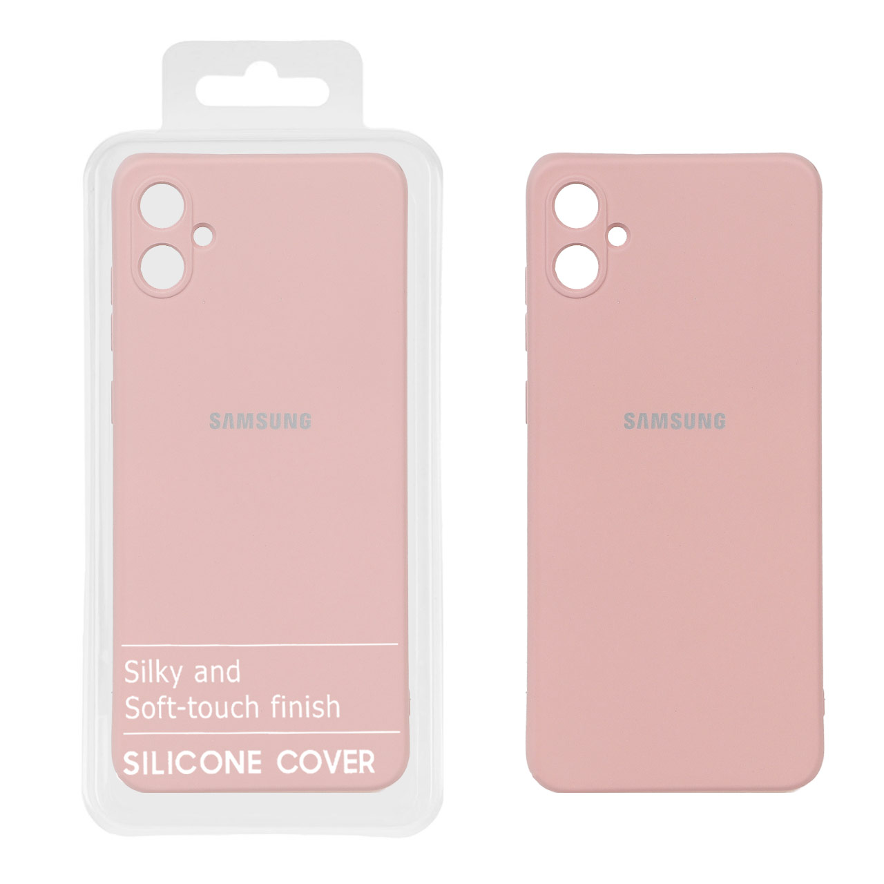 قاب نیو سیلیکون محافظ لنزدار RFF مدل Samsung Galaxy A05 / M05 / F05 - صورتی کرم (پک دار)