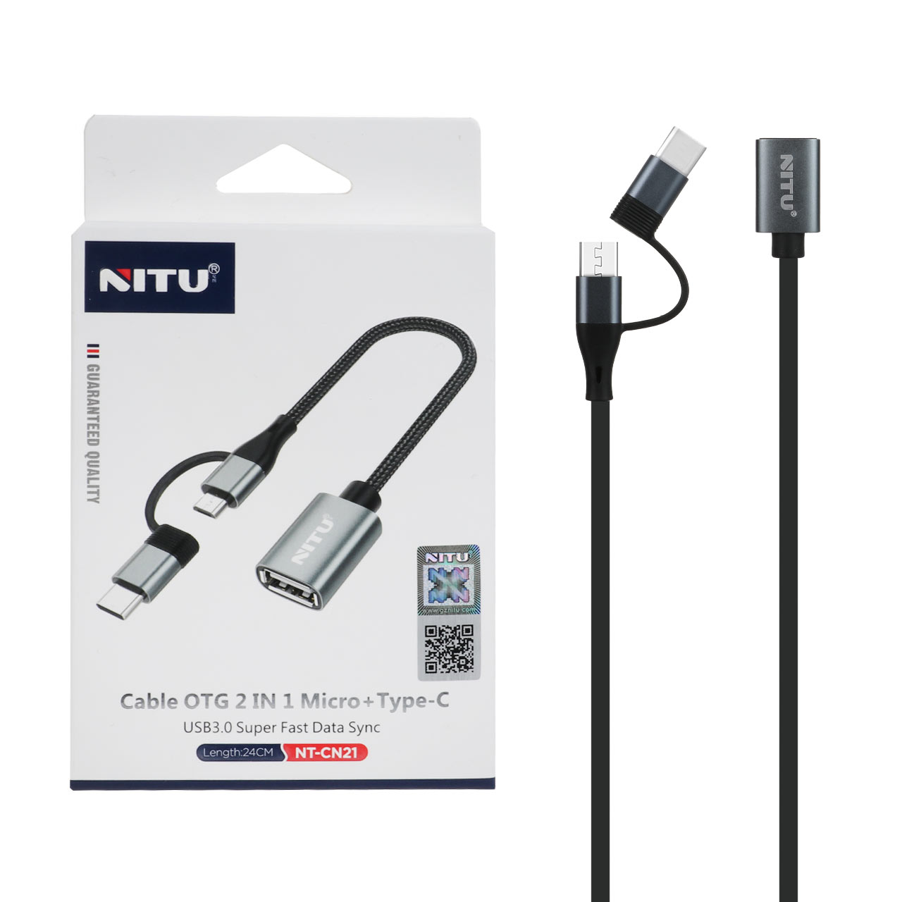 تبدیل OTG نیتو مدل CN21 با دو رابط Type-C و Micro USB