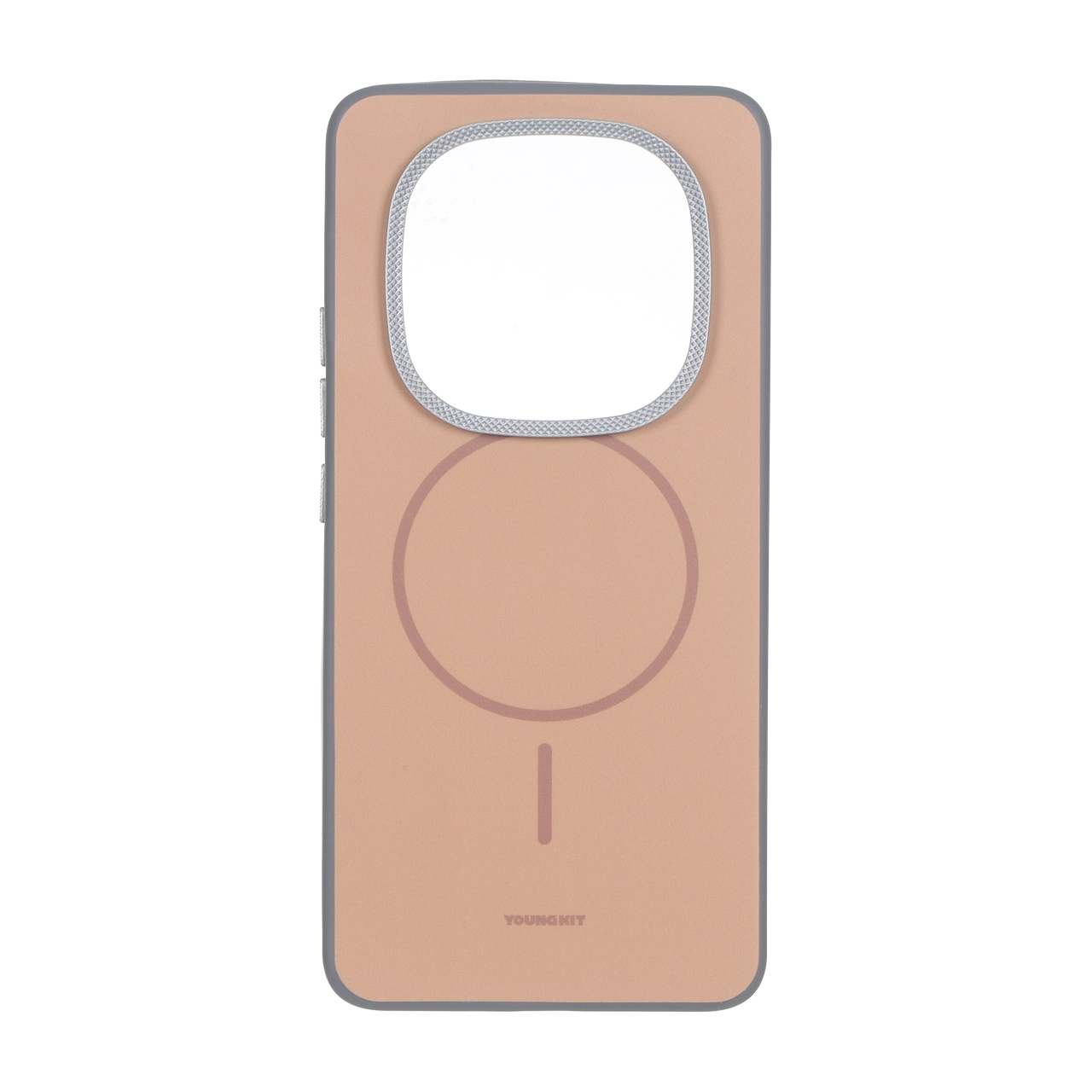قاب Youngkit طرح مگ سیف دور لنز کربن Xiaomi Redmi Note 15 / Poco M8 5G - قهوه ای