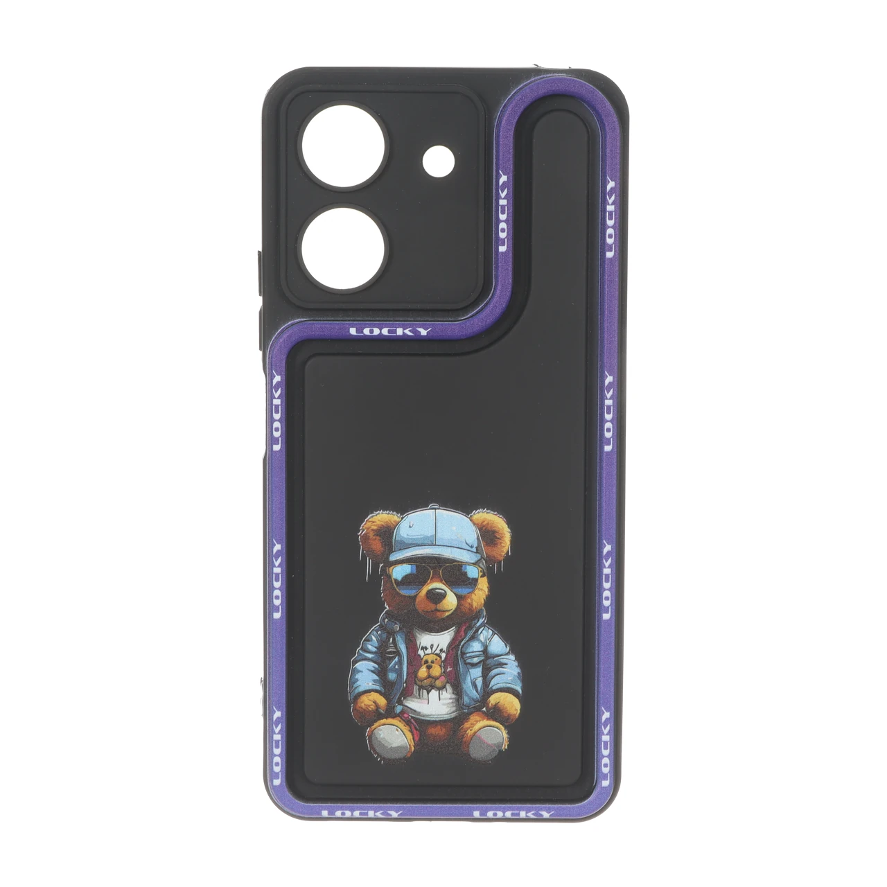 قاب Solid Case منحنی LUCKY طرح دار Xiaomi Redmi 13C / Poco C65 - کد 351