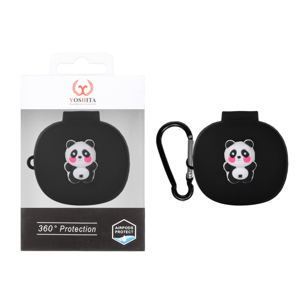 کاور ایرفون سیلیکونی Yoshita طرح عروسک پاندا برجسته مناسب برای QCY T13X