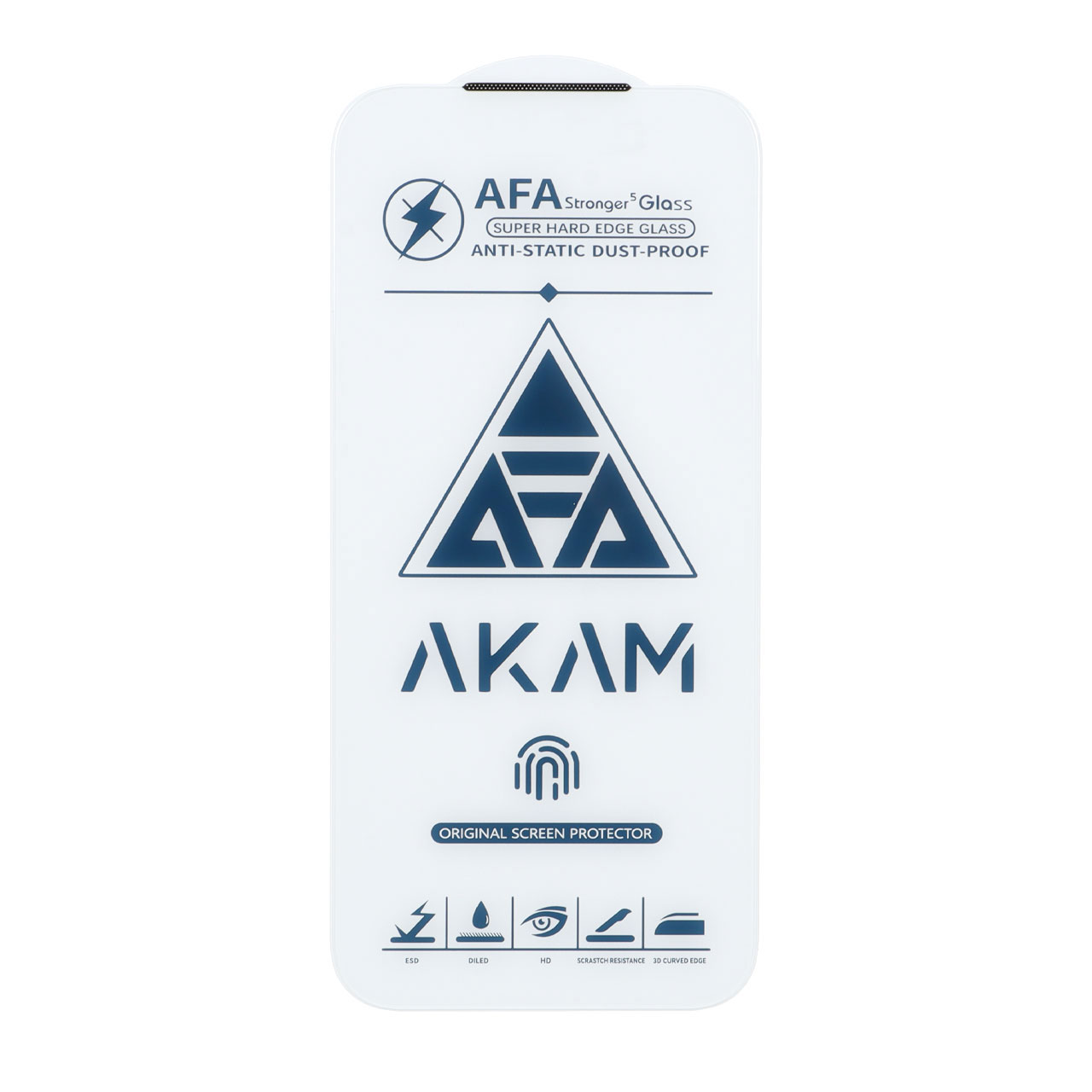 محافظ صفحه نمایش شیشه ای اورجینال AKAM بدون حاشیه مناسب برای آیفون 17 پرو مکس