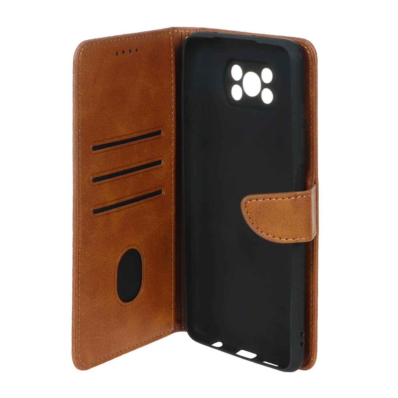 کیف چرمی مگنتی محافظ لنزدار عسلی مناسب برای شیائومی پوکو X3 / پوکو X3 پرو / پوکو X3 NFC