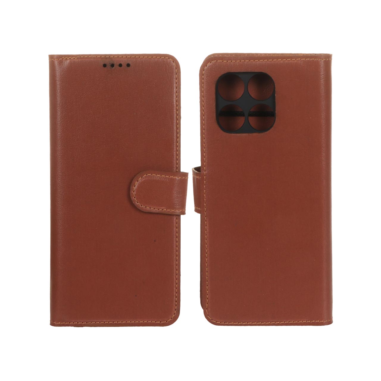 کیف موبایل چرمی مگنتی محافظ لنزدار Xiaomi Poco X6 Pro 5G / Redmi K70E - قهوه ای