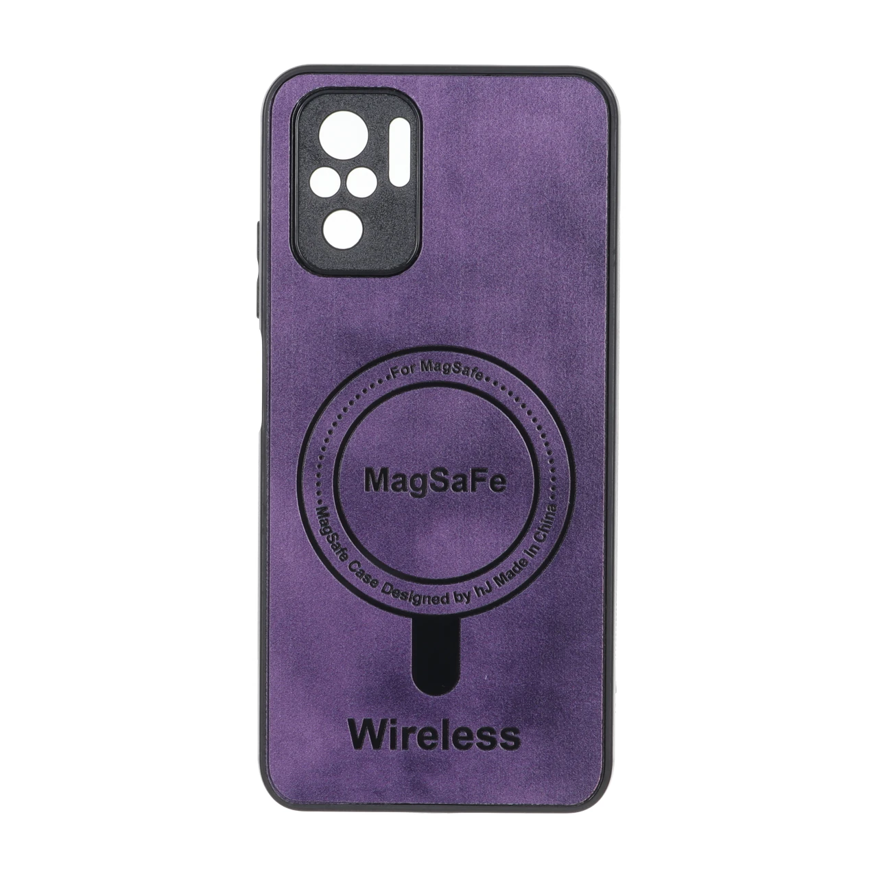 قاب Wireless طرح مگ سیف محافظ لنز برجسته بنفش مناسب برای شیائومی ردمی نوت ۱۰ فور جی و ردمی نوت ۱۰ اس و پوکو ام ۵ اس