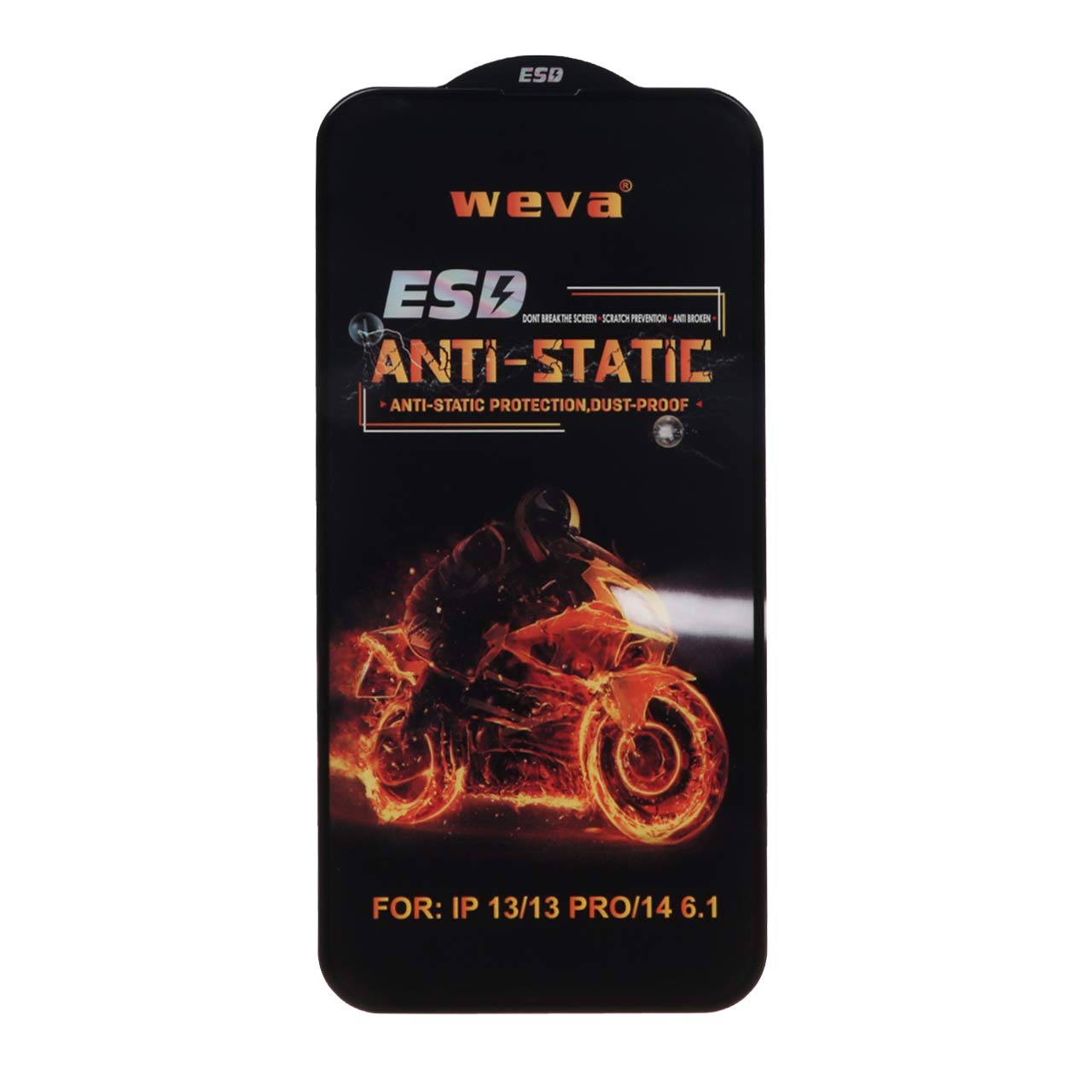 محافظ صفحه نمایش شیشه‌ای فول کاور ESD Anti-Static ویوا مناسب برای آیفون 13، آیفون 13 پرو و آیفون 14 (6.1 اینچ)