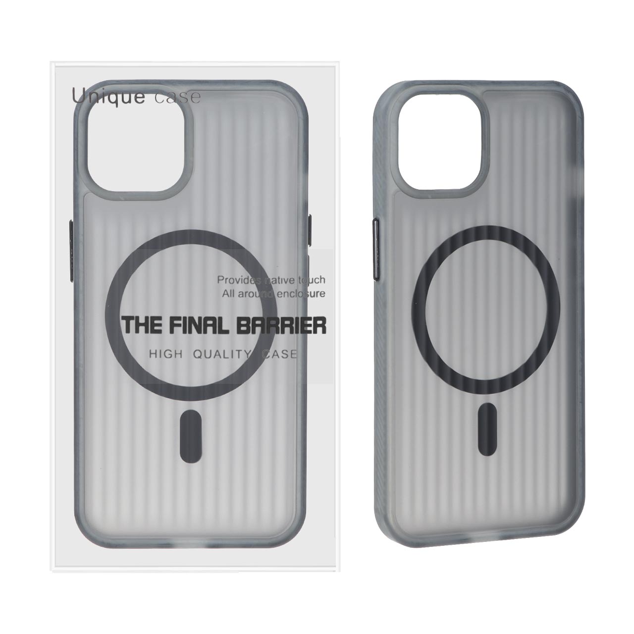 قاب اورجینال Unique Case کرکره ای مات MagSafe مدل Apple iPhone 13 / iPhone 14 - مشکی (پک دار)