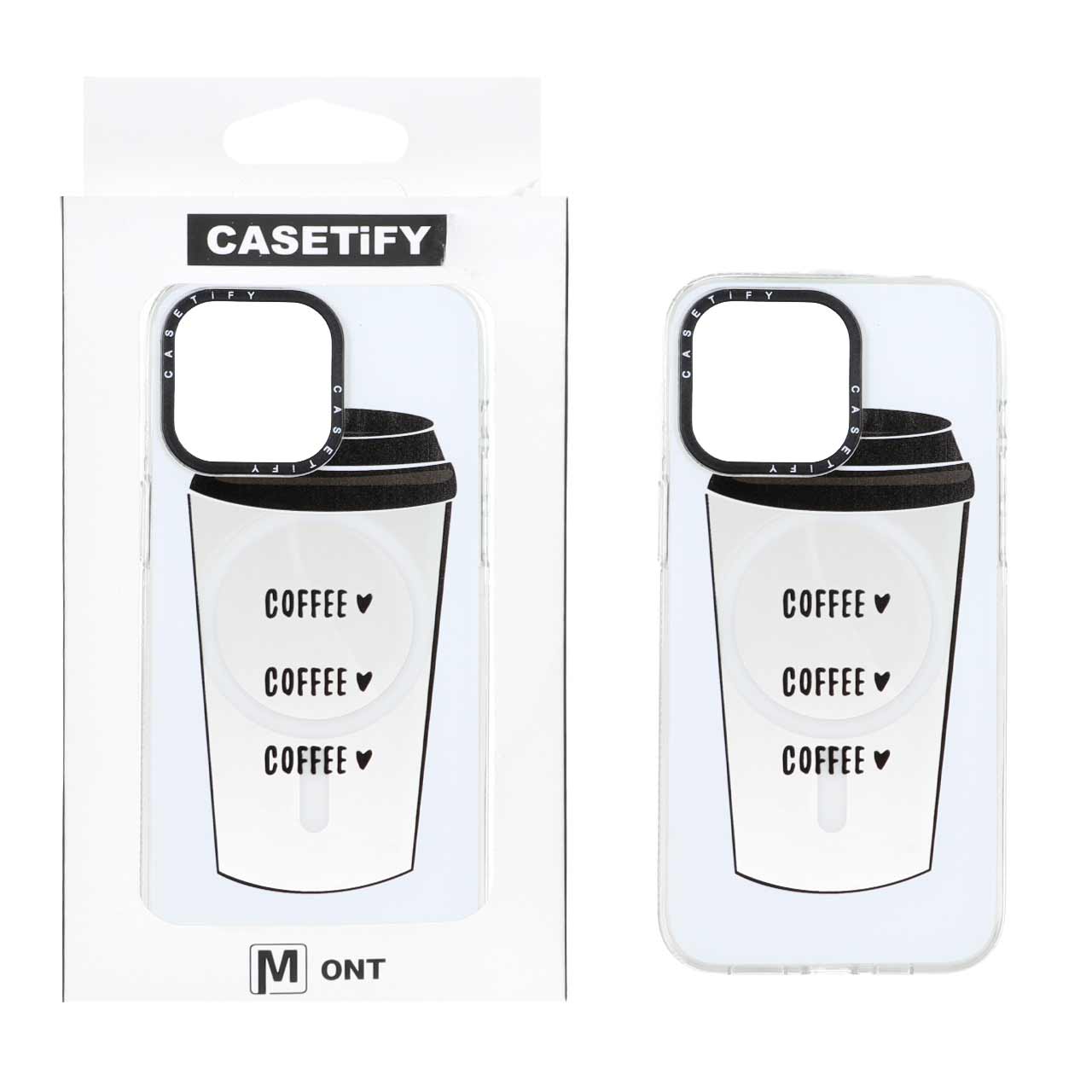 قاب Casetify شفاف Magsafe طرح دار Apple iPhone 15 Pro Max - کد 113