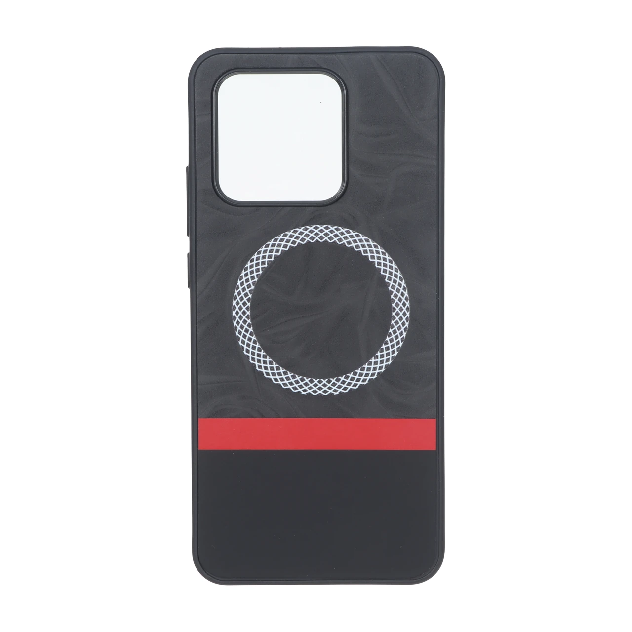 قاب جیر دو تکه طرح مگ سیف هاشور Xiaomi Redmi 10C / Redmi 10 Power / Poco C40 - مشکی