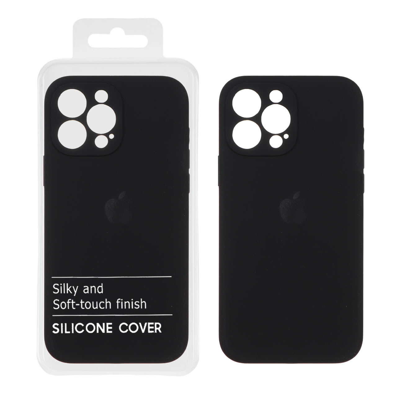 قاب سیلیکونی پاک کنی اورجینال Master Quality مدل Apple iPhone 13 Pro Max - مشکی (پک دار)