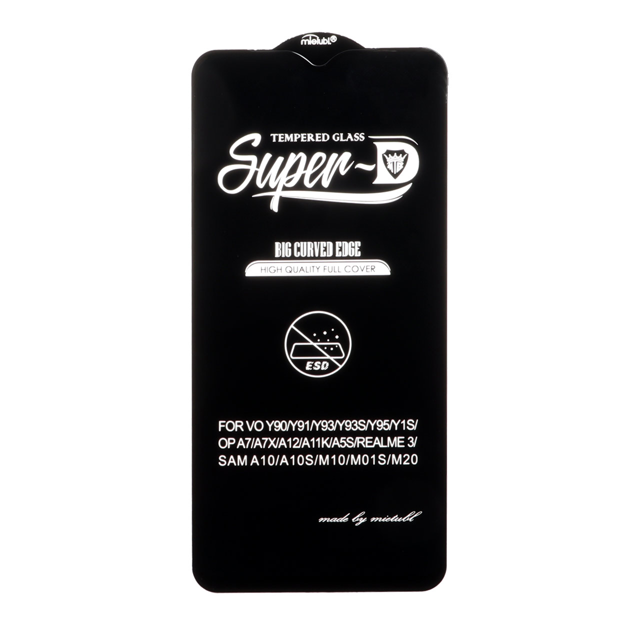 محافظ صفحه نمایش شیشه ای فول کاور Super D Mietubl مناسب برای Samsung Galaxy A10/A10s/M10/M20/M01s