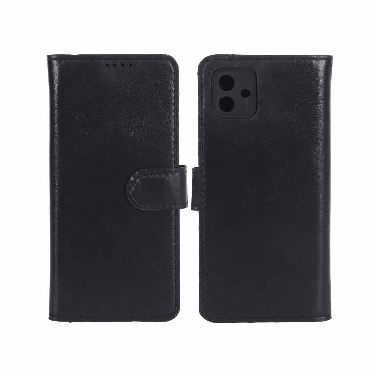 کیف موبایل چرمی مگنتی محافظ لنزدار Samsung Galaxy A04 / M13 5G - مشکی