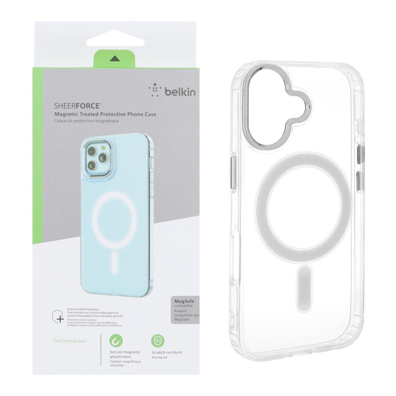 قاب Belkin SHEERFORCE شفاف Magsafe آیفون 17 (پک دار)