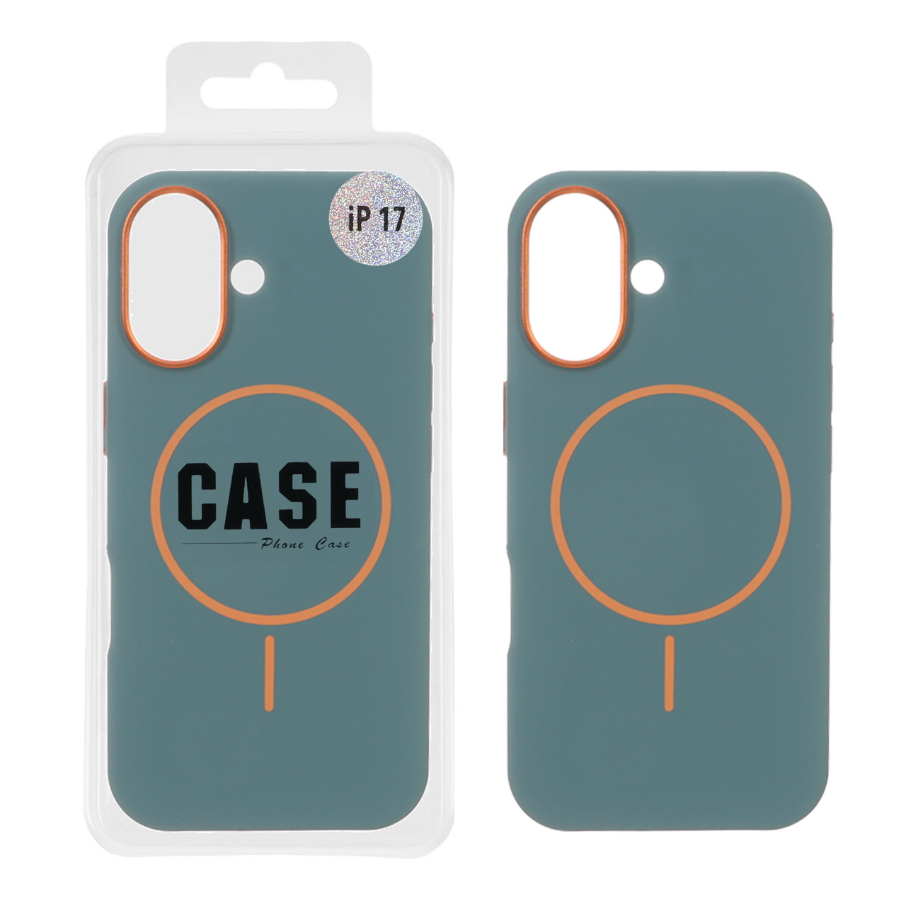 قاب سیلیکونی پاک کنی اورجینال درجه یک MagSafe لنز فلزی Apple iPhone 17 - سبز