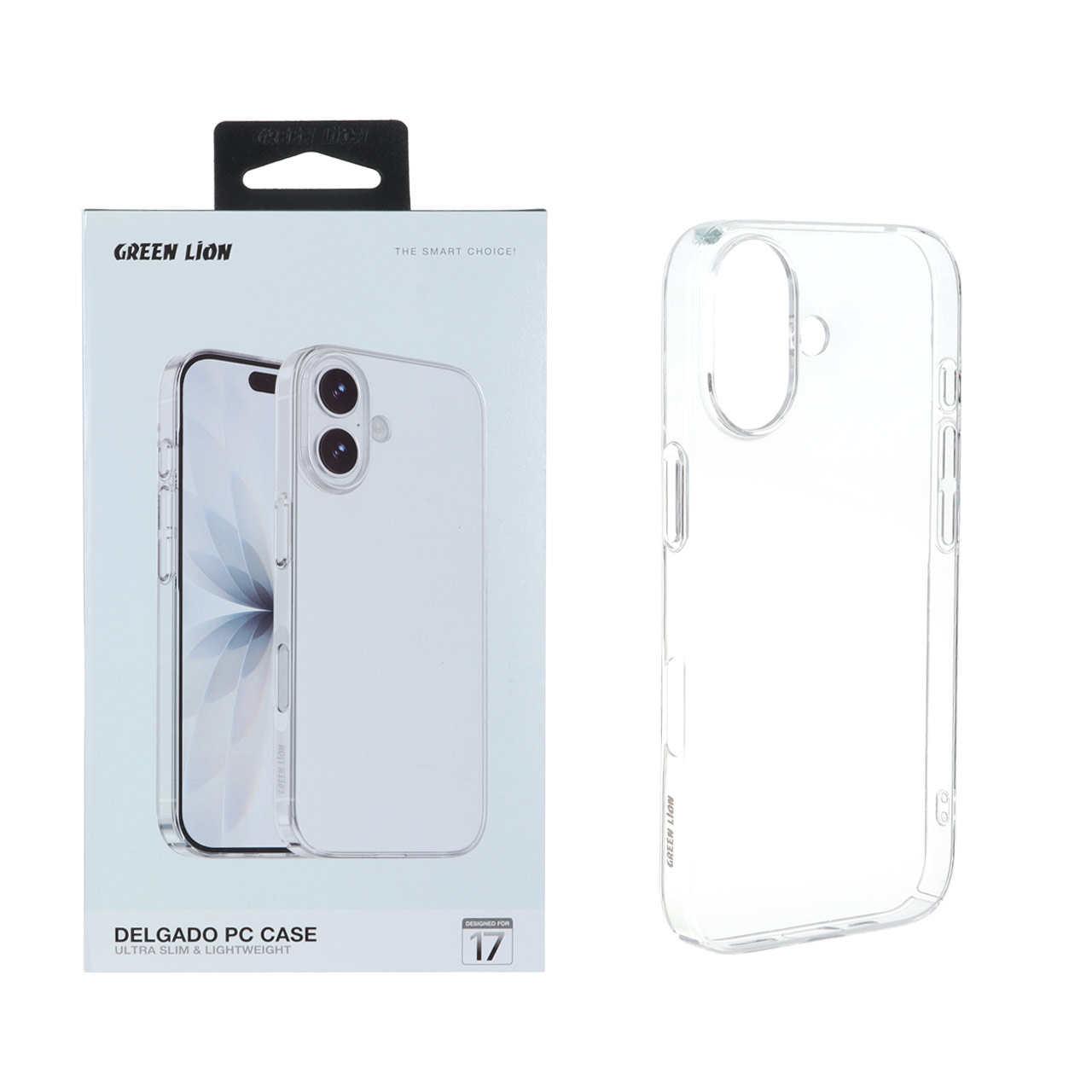 قاب اورجینال گرین لاین شفاف مدل Delgado Pc Case برای آیفون 17