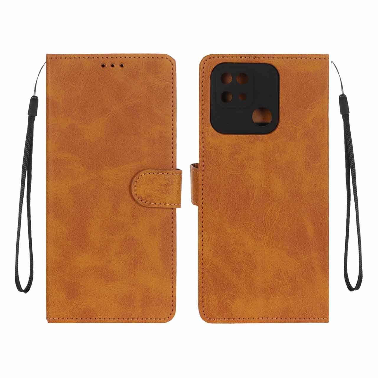 کیف موبایل مگنتی چرمی MNC مناسب برای شیائومی Redmi 10C، Redmi 10 Power و Poco C40 - رنگ عسلی