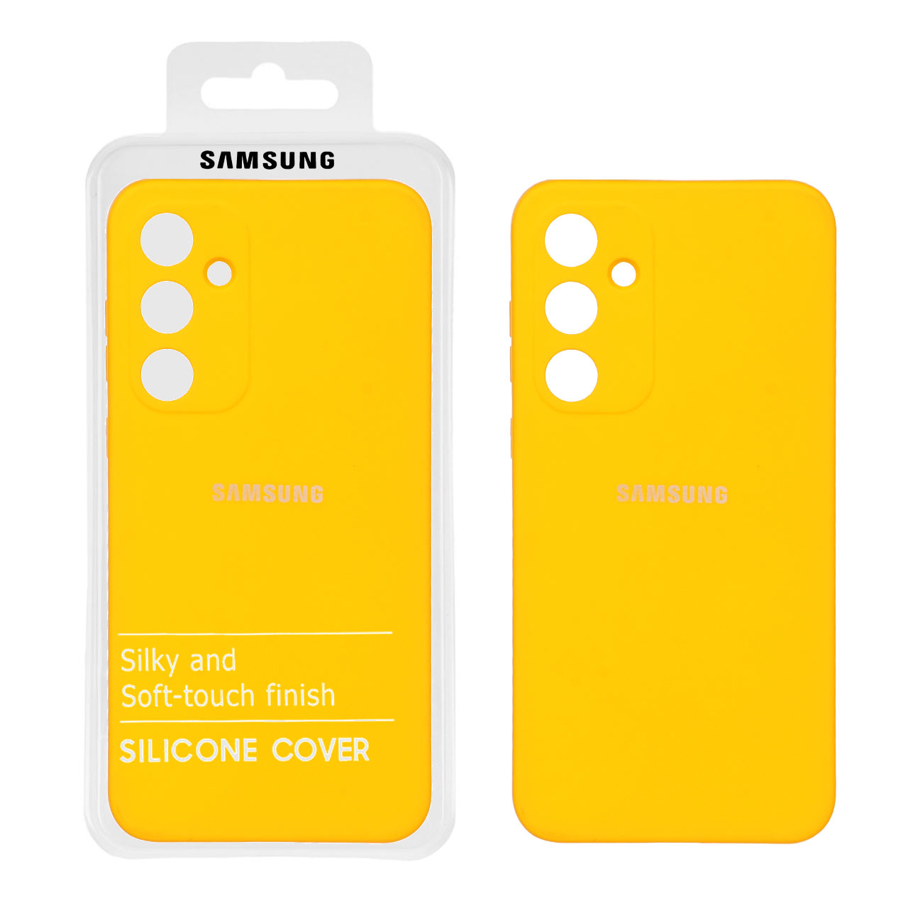 قاب نیو سیلیکون محافظ لنزدار RFF مدل Samsung Galaxy A35 - زرد (پک دار)