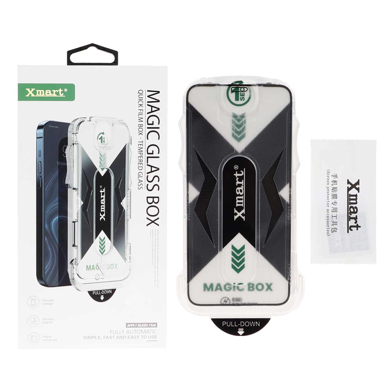 محافظ صفحه نمایش شیشه ای اورجینال XMART Magic Glass Box مناسب برای آیفون X/XS/11 Pro