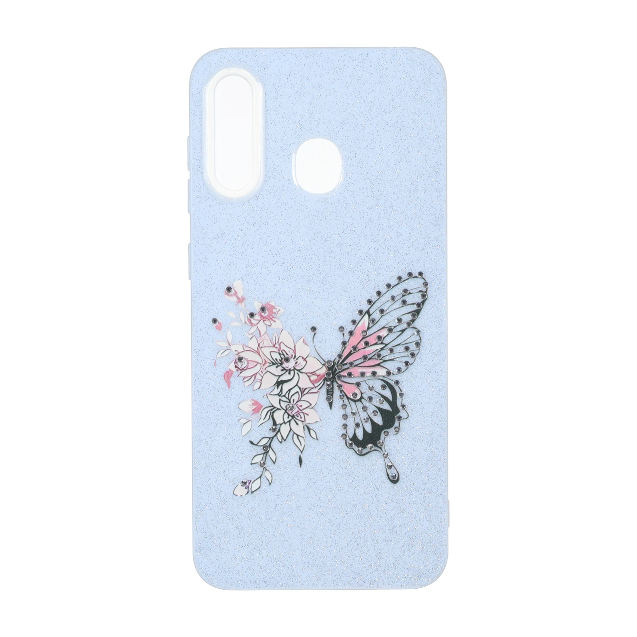 قاب اکلیلی ButterFly نگین دار Samsung Galaxy A30 / A20 - آبی