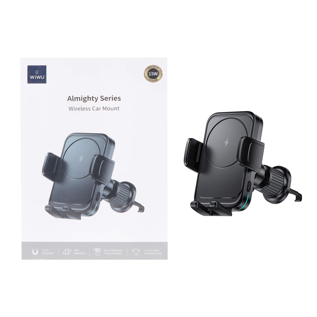 هولدر گوشی موبایل دریچه کولری Wiwu مدل Almighty Series CH-321 - مشکی