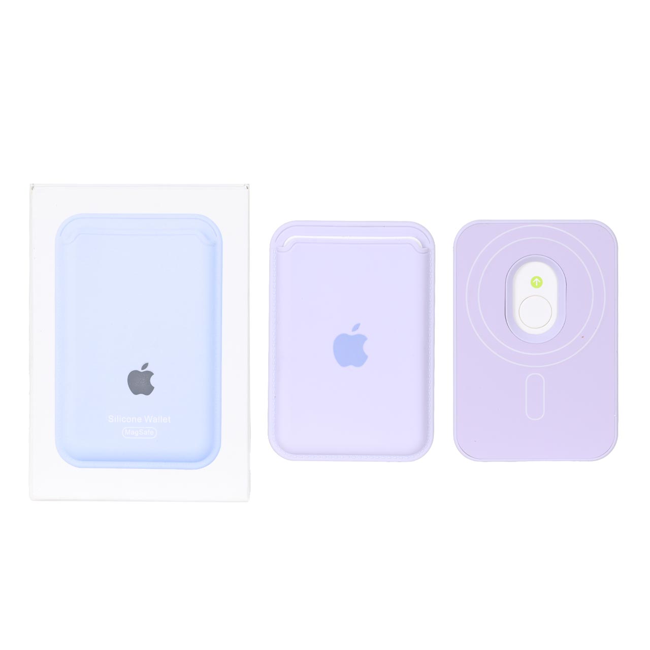 جاکارتی مگ سیف سیلیکونی Apple Wallet رنگ یاسی
