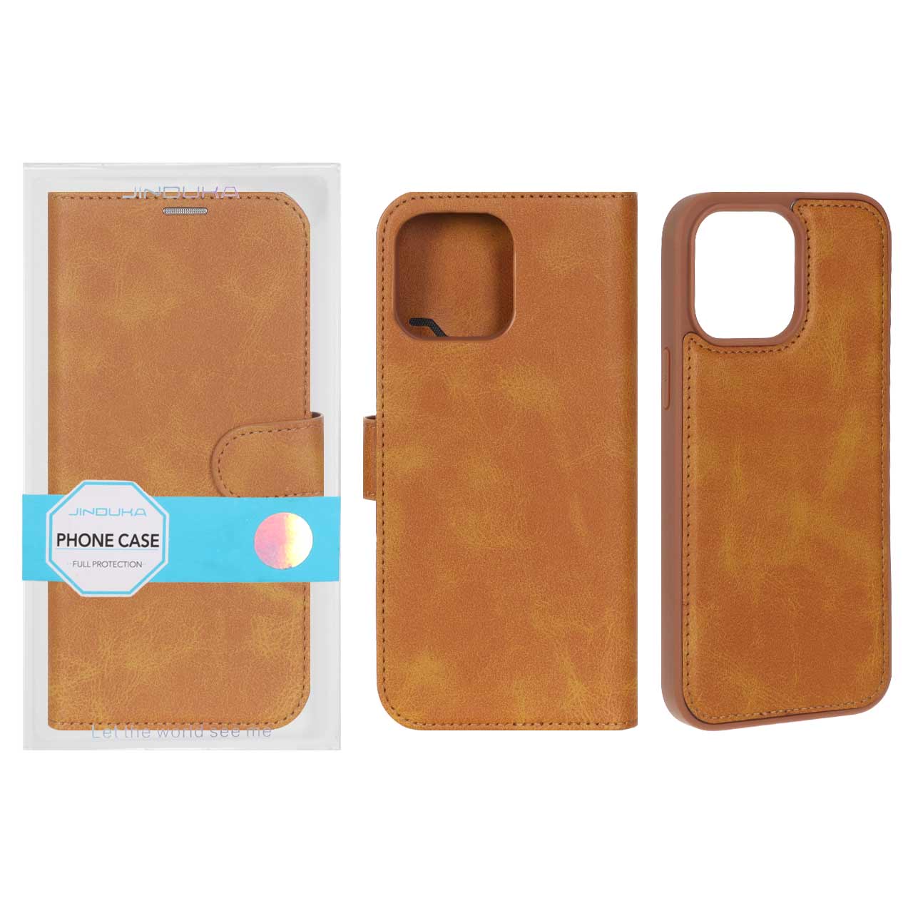 کیف موبایل اورجینال JDK مگنتی MNC مدل Apple iPhone 14 Pro Max - عسلی 
